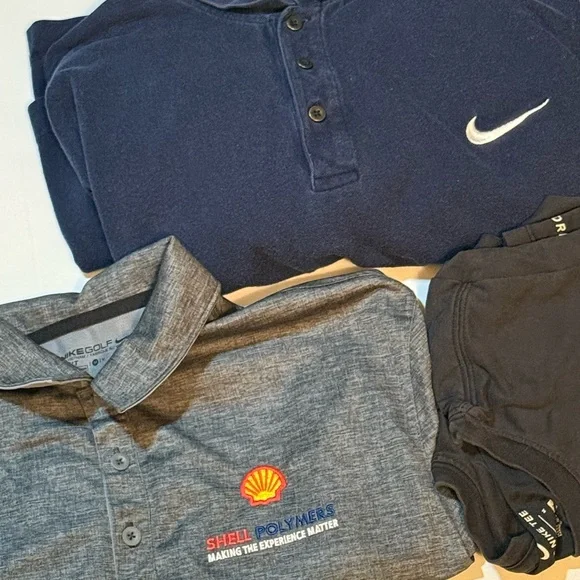 Nike Polo Shirt Bundle Lot Set - Blue, Black, Gray - Picture 2 of 8